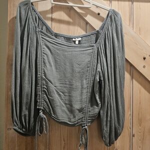 Sage Green Crop Shirt